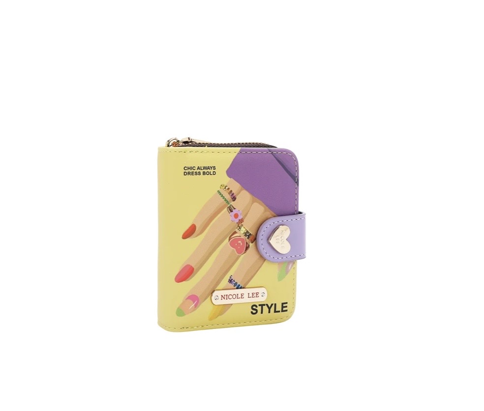 Billetera Plegable Cierre Corazón Nail Polish - Imagen 2