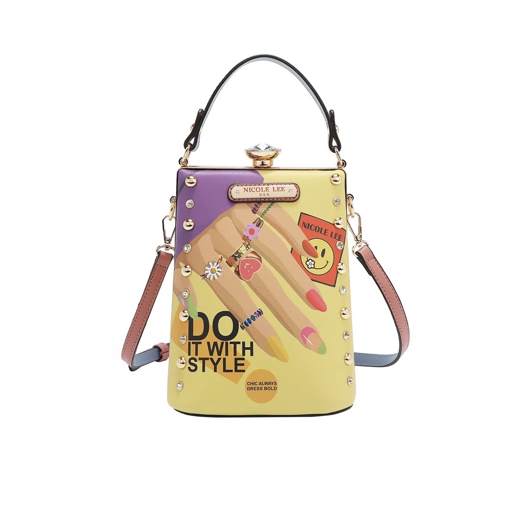 Cartera de Mano con Aplicaciones Nail Polish - Imagen 5